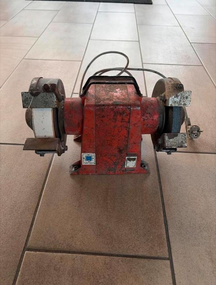 Creusen Dubbele Slijpmachine, Doe-het-zelf en Verbouw, Gereedschap | Slijpmachines, Gebruikt, Werkbankslijpmachine, Minder dan 700 watt