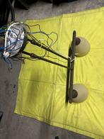 Vintage Hanglamp met Twee Lampen, Huis en Inrichting, Lampen | Hanglampen, Ophalen, Gebruikt, Metaal, 75 cm of meer