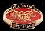 Vietnam Veteran 1959-1975 pin, Verzamelen, Speldjes, Pins en Buttons, Verzenden, Nieuw, Stad of Land, Speldje of Pin
