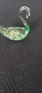 Glazen zwaan.13 bij 9 cm., Verzamelen, Beelden en Beeldjes, Ophalen of Verzenden, Zo goed als nieuw, Dier