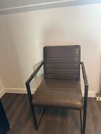 8 Stijlvolle bruine stoelen met armleuningen, Huis en Inrichting, Stoelen, Ophalen, Zo goed als nieuw, Metaal, Eén