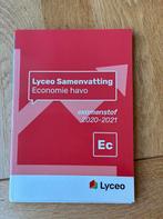 Lyceo samenvatting Economie Havo 2021, Ophalen of Verzenden, Zo goed als nieuw, HAVO, Economie