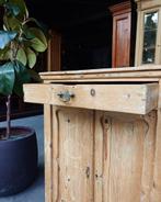 Voorraadkastje | Grenen Bijzettafel | Brocante #2096, Ophalen of Verzenden