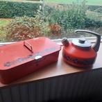 Antiek, vintage, brabantia set, fluitketel, broodtrommel, Antiek en Kunst, Ophalen