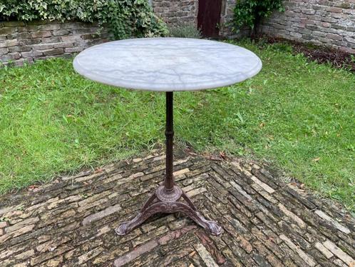 Tuintafel Bistrotafel Bijzettafel met Marmer Frans Damoye, Antiek en Kunst, Antiek | Meubels | Tafels, Ophalen