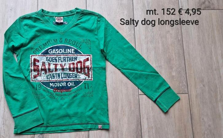 152 Stoere Salty Dog longsleeve, Kinderen en Baby's, Kinderkleding | Maat 152, Zo goed als nieuw, Shirt of Longsleeve, Ophalen of Verzenden