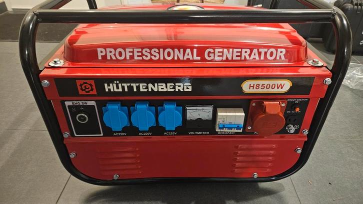 Aggregaat Hüttenberg H8500W nieuw, Doe-het-zelf en Verbouw, Aggregaten, Nieuw, Benzine, Minder dan 5 kVA, Ophalen