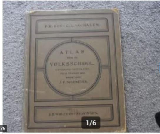 Atlas voor de Volksschool Niermeyer 1911, Gelezen, Ophalen of Verzenden, Landkaart, 1800 tot 2000