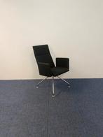 3 x Vergaderstoel Martela Form, zwarte stof, chroom frame, Ophalen, Gebruikt, Drie, Zwart