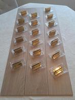 19 x MESSING  GLASKLEM....65 X 35 mm ...voor glasdikte 6 mm, Huis en Inrichting, Ophalen of Verzenden