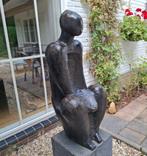 Bronzen tuinbeeld Rijkel Dijkstra, Tuin en Terras, Tuinbeelden, Ophalen, Zo goed als nieuw, Overige materialen, Mensenbeeld