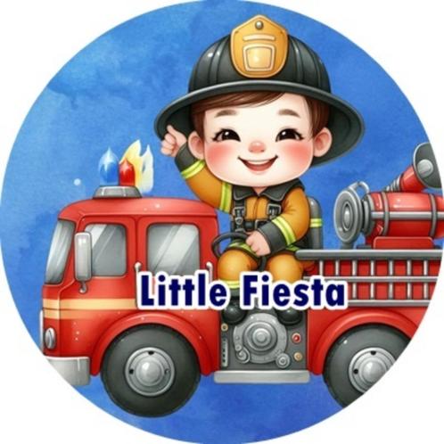 LF2110 icing frosting brandweer man 19cm eetbare print top, Hobby en Vrije tijd, Taarten en Cupcakes maken, Nieuw, Versiering