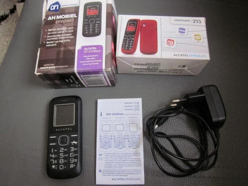 mobiel van AH/ alcatel OT-213 zwart/ in originele doos/met, Telecommunicatie, Mobiele telefoons | Overige merken, Gebruikt, Zonder abonnement