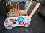 Houten loopwagen met speelgoed ijskar, Kinderen en Baby's, Ophalen of Verzenden, Gebruikt, Jongen of Meisje