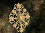 1001 Antieke Bewerkte zilveren broche met Roos diamant, Ophalen of Verzenden, Zo goed als nieuw, Dame, Zilver