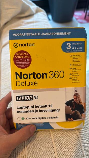 Norton 360 Deluxe 1 jaar beschikbaar voor biedingen