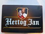 Hertog Jan Recamebord metaal 30 bij 20, Verzamelen, Ophalen of Verzenden, Zo goed als nieuw, Reclamebord