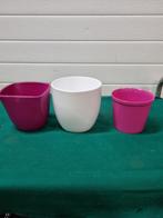 -	Bloempotten roze en wit 2 stuks, Ophalen of Verzenden, 'T Olde Gre-j, Info@toldegrej.nl, Endepoelstraat 20f Didam