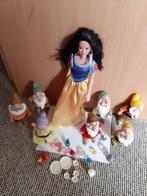 Sneeuwwitje e/ d 7 dwergen + accessoires, Verzamelen, Disney, Ophalen of Verzenden, Sneeuwwitje of Doornroosje, Zo goed als nieuw