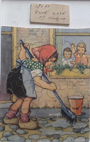 Erg oude losse kinderpuzzel. Compleet. beschikbaar voor biedingen