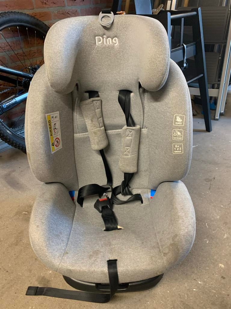 Ping Autostoel - Zo goed als nieuw!, Kinderen en Baby's, Autostoeltjes, Autogordel of Isofix, 0 t/m 18 kg, Verstelbare rugleuning