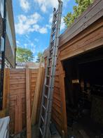 Lange Inschuifladder, Doe-het-zelf en Verbouw, Ladders en Trappen, Ophalen, Gebruikt, Ladder, Opvouwbaar of Inschuifbaar