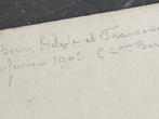 Oude foto 1903 gezelschap langs beekje., Gebruikt, Foto, Ophalen of Verzenden, Voor 1940
