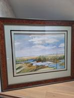 Gesigneerde Aquarel met Houten Lijst, Ophalen