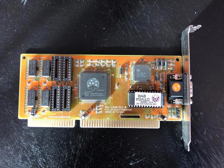 Oak OTI077 16-bit ISA VGA videokaart (1993)., Computers en Software, Vintage Computers, Ophalen of Verzenden