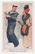 Lawson Wood.   Dame en matroos.  Illustrateurs.  1e W.O., Verzenden, Voor 1920, Ongelopen, Overige thema's