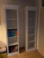 Twee witte boekenkasten, Ophalen, Met plank(en), 200 cm of meer, 50 tot 100 cm