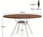 Eettafel met ijzeren poten - 120cm breed, Ophalen