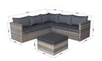 Loungeset met antracietkleurige kussens., Tuin en Terras, Ophalen, Bank, Zo goed als nieuw, Loungeset