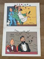 Vintage Tintin/Kuifje prenten uit 1999, Ophalen of Verzenden, Plaatje, Poster of Sticker, Zo goed als nieuw, Kuifje