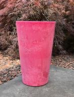 Bloempot half rond gemarmerd roze 49cm hoog, Ophalen, Nieuw, Kunststof