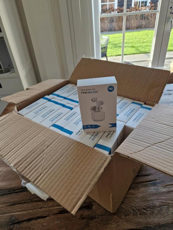 Bluetooth oordopjes finexbuds pro - partij 50 stuks - NIEUW, Telecommunicatie, Mobiele telefoons | Oordopjes, Nieuw, Bluetooth