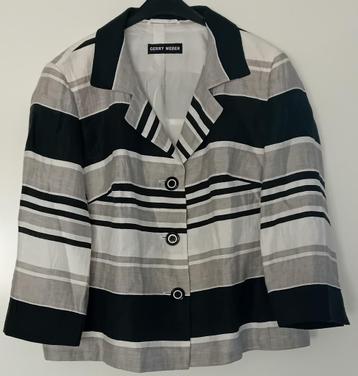 jasje,maat 46,Gerry Weber,chic,grijs,zwart,wit,blazer,colber beschikbaar voor biedingen