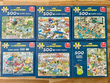 6 x puzzel  500 stukjes Jan van Haasteren beschikbaar voor biedingen