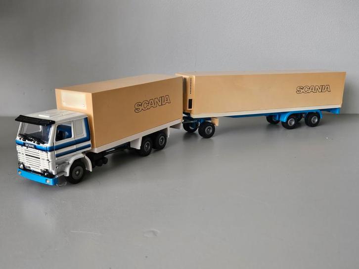 Tekno Scania 142 Zweedse Combi demo 1:50, Hobby en Vrije tijd, Modelauto's | 1:50, Gebruikt, Bus of Vrachtwagen, Tekno, Ophalen of Verzenden