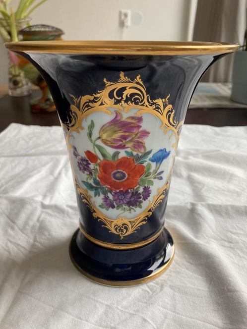 Meissen vaas kobalt blauw, Antiek en Kunst, Antiek | Vazen, Ophalen of Verzenden