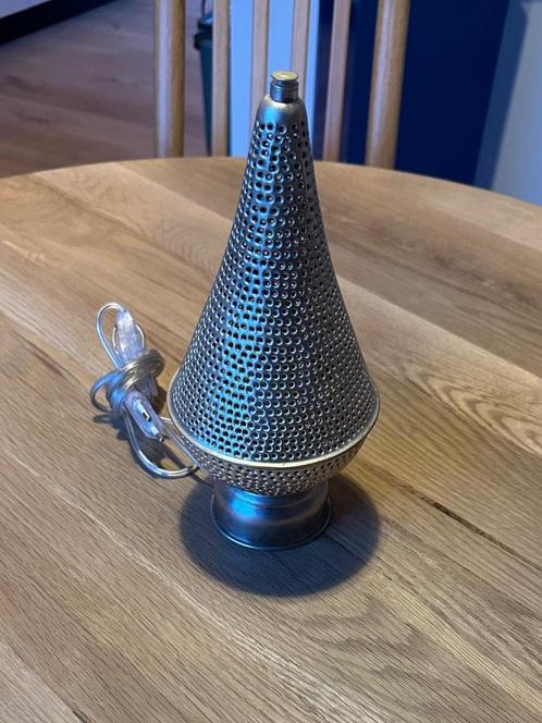 Zenza Oosterse zilveren tafellamp (25 cm hoog), Huis en Inrichting, Lampen | Tafellampen, Zo goed als nieuw, Minder dan 50 cm