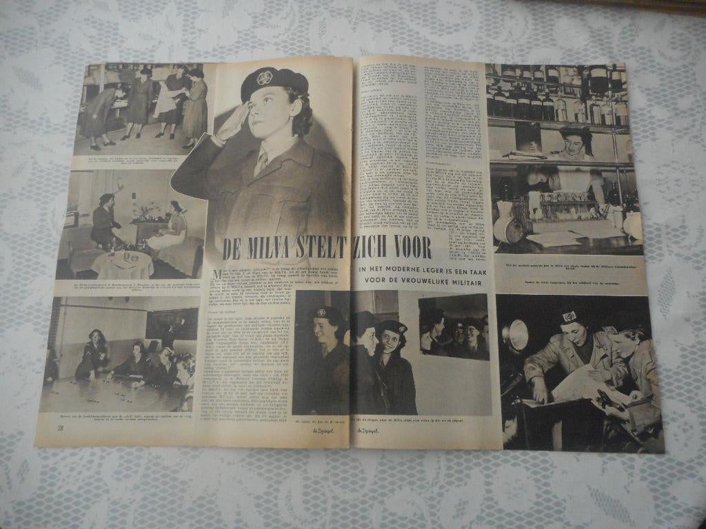 De Milva stelt zich voor. Vrouwelijke militair. 1954., Verzamelen, Ophalen of Verzenden, Overige soorten, Nederland, Overige typen