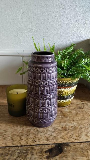 Aparte Vintage Westgermany vaas van Scheurich decor 'Inca' beschikbaar voor biedingen
