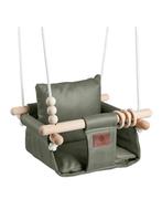 Schommel olijfgroen babyschommel peuterschommel, Ophalen of Verzenden, Nieuw