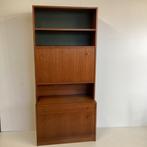 vintage wandkast, Ophalen, Vintage, wandkast, teak kasten, jaren 70 meubelen, Gebruikt, 100 tot 150 cm