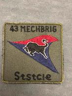 5x5 borstembleem 43 mechbrig ststcie, Verzamelen, Militaria | Algemeen, Verzenden, Landmacht, Nederland, Embleem of Badge