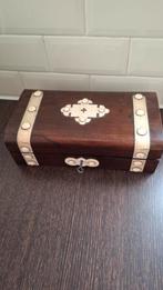 Antieke speelkaarten set in Houten doos zie omschrijving, Antiek en Kunst, Ophalen of Verzenden