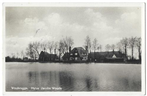 Woubrugge, Huize Jacobs Woude, Verzamelen, Ansichtkaarten | Nederland, Gelopen, Zuid-Holland, 1920 tot 1940, Verzenden