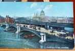 Ansichtkaart Blackfriairs bridge London stempel Franeker ‘09, Ophalen of Verzenden, Briefkaart