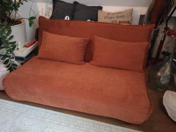 Slaapbank Maisons du Monde bruin Corduroy rib stof 145 x 210 beschikbaar voor biedingen